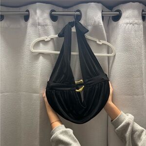 Open-Back Black Women's Top